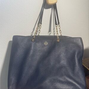 Tory Burch Black Tote Bag with Gold Hardware